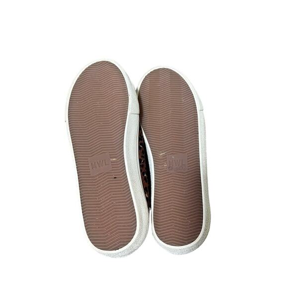 Madewell Sidewalk Low-Top Sneakers Painted Leopard Color Block Calf Hair 6.5M - Picture 8 of 16